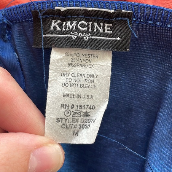 82. Kimcine Navy Blue Taffeta Party Mini Dress - Picture 2 of 6